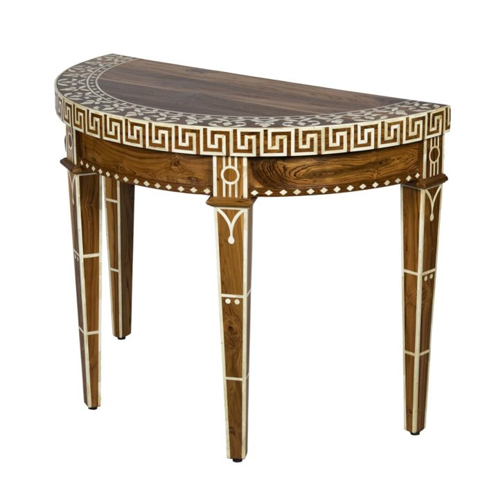 Demilune Inlay Table