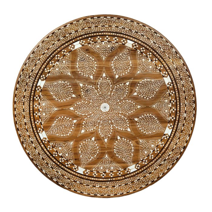 Round Bone Inlay Table, 48