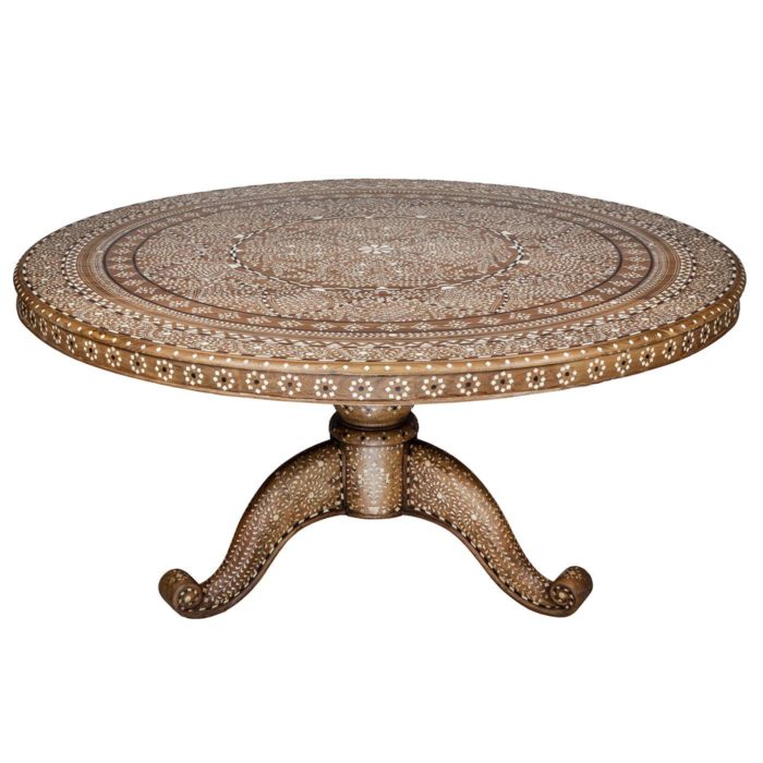 Bone Inlay Round Table