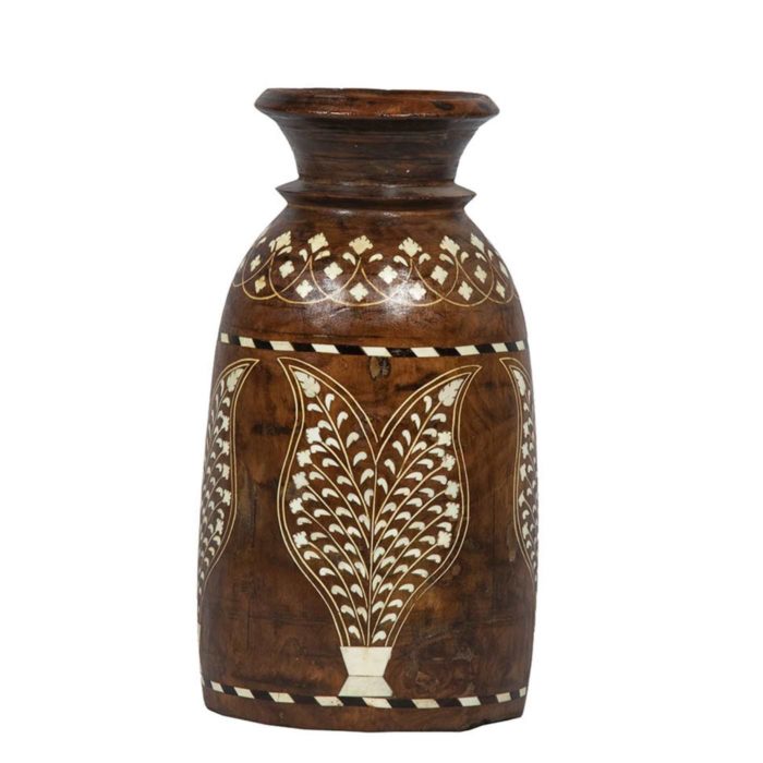 Scroll Bone Inlay Pot