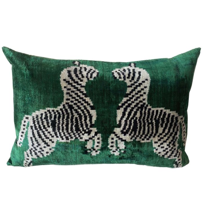 Velvet Turkish Pillow Zebra