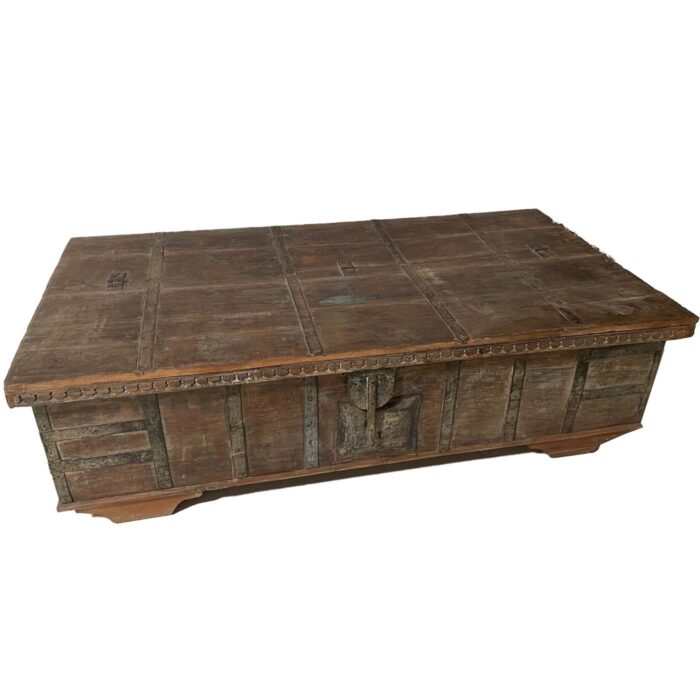 Antique Teak Coffee Table Trunk