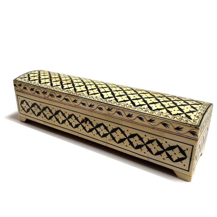 Vined Bone Pencil Box