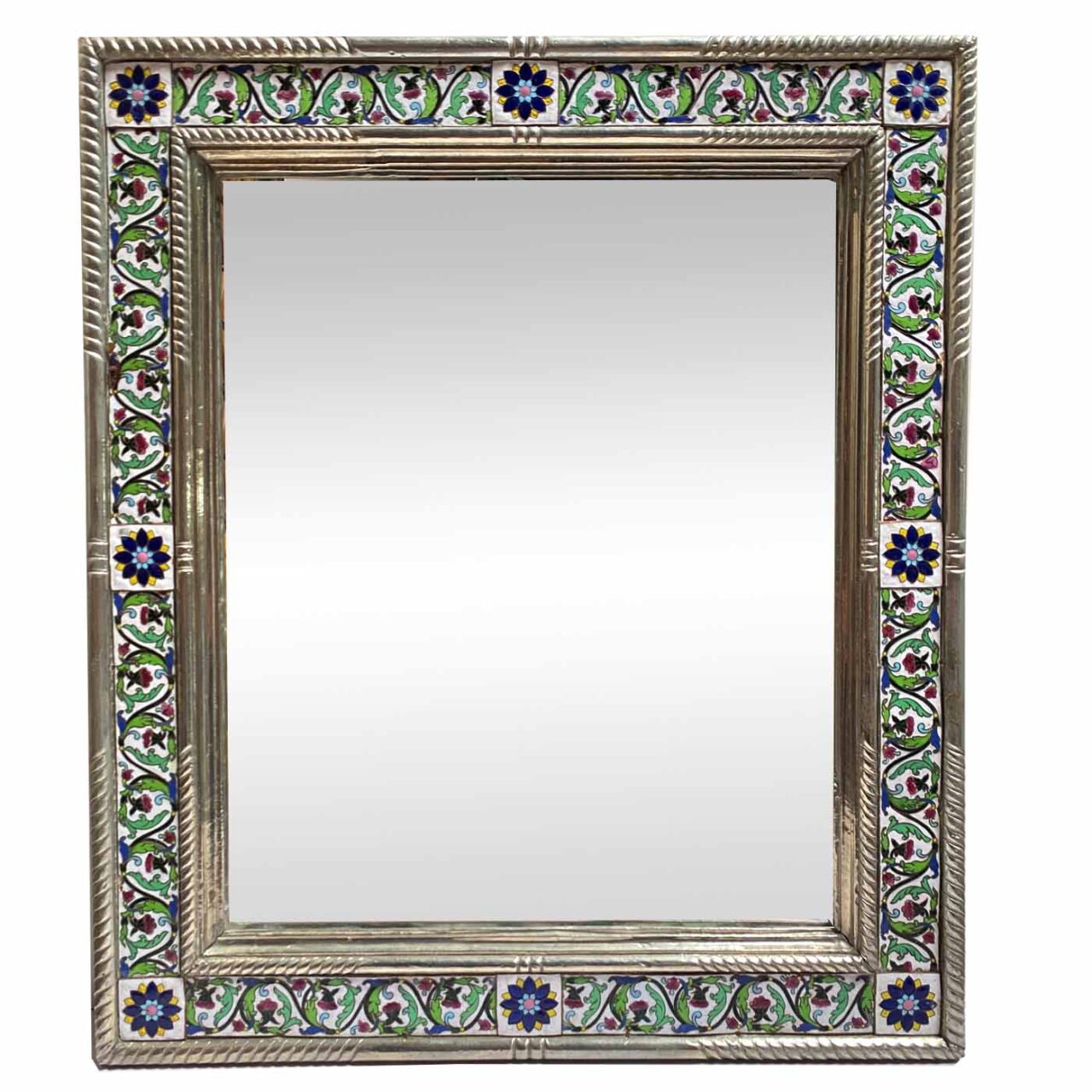 Cloisonné Mirror Silver Mirror Bookshelf Mirror Cloisonné Art