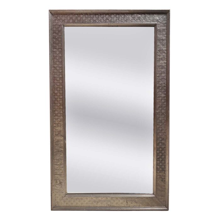 Quatrefoil German Silver Mirror