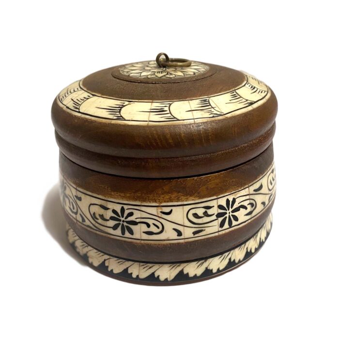 Inlay Floral Spice Box