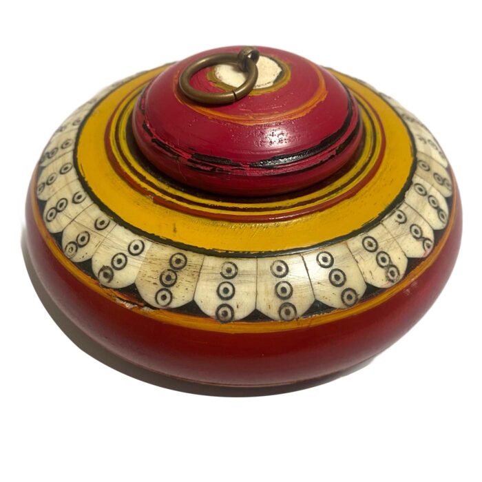 Yellow Polychrome Tobacco Box