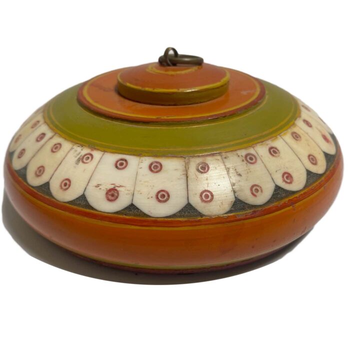 Olive Polychrome Tobacco Box, Small