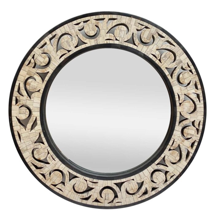 Carved Bone Mirror