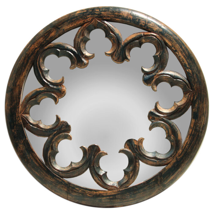 Round Gothic Mirror, Blue