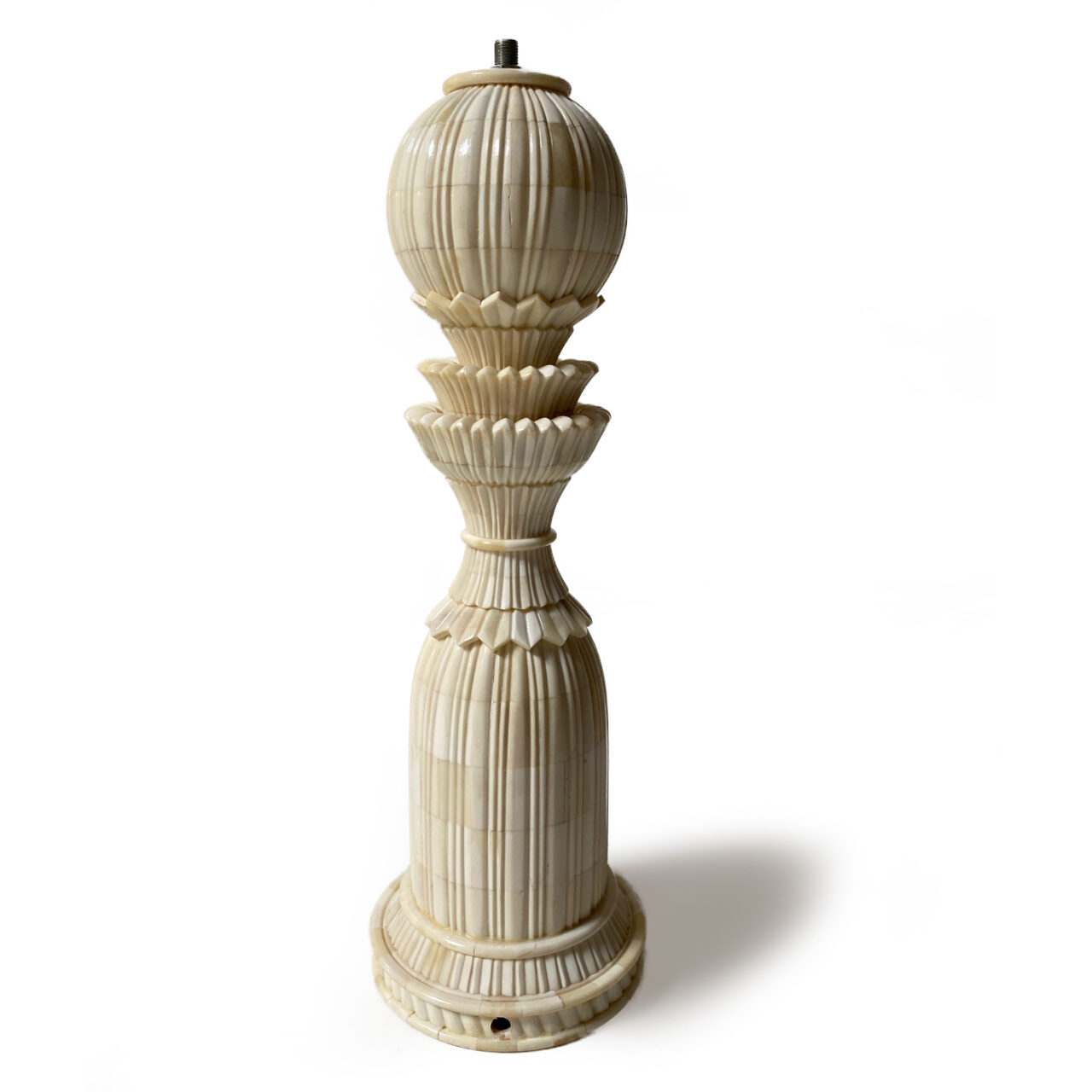Floral Lamp Base | Bone Lamp Base | Ivory Color Lamp Base