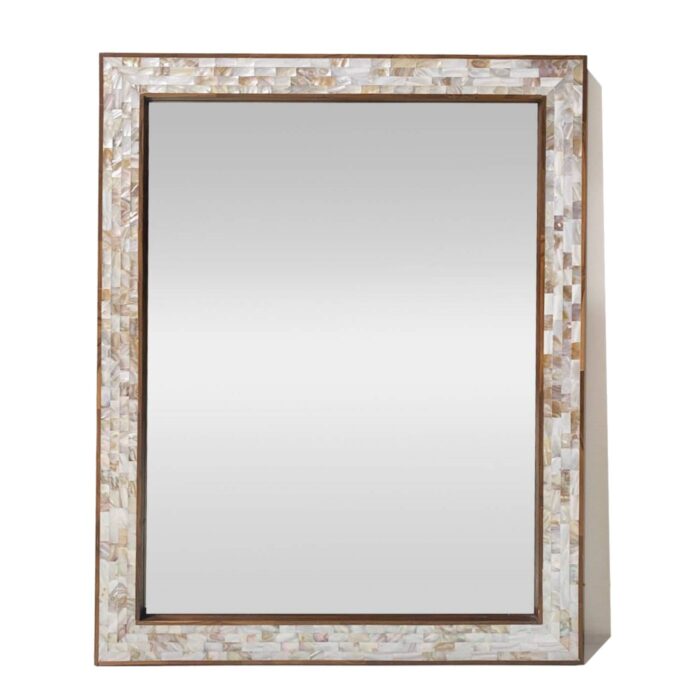 Wood Trim Pearl Mirror