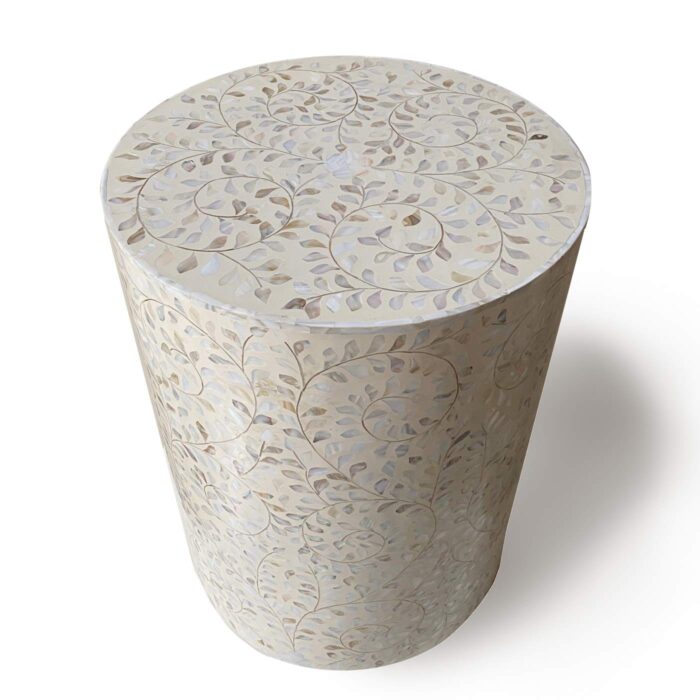 Mother of Pearl Barrel Table
