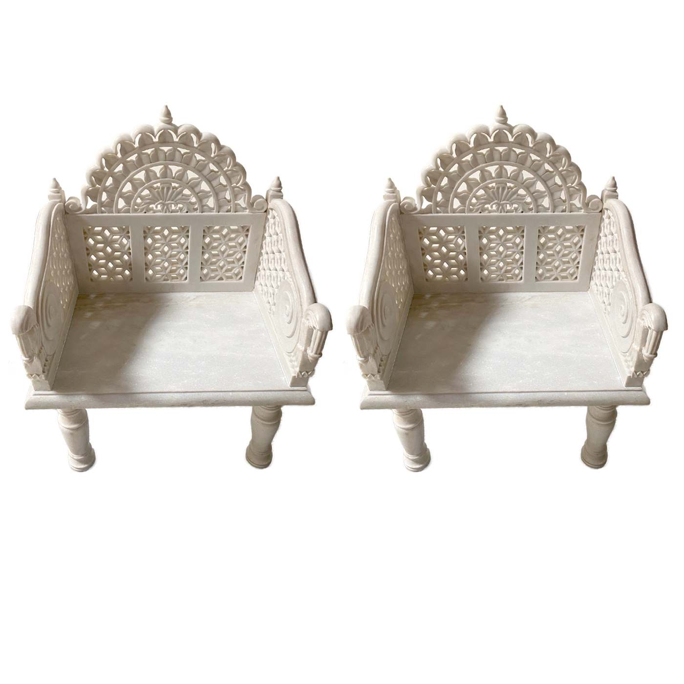 Carved Marble Chairs
