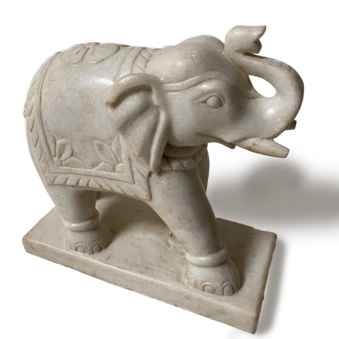 Floral Marble Elephant