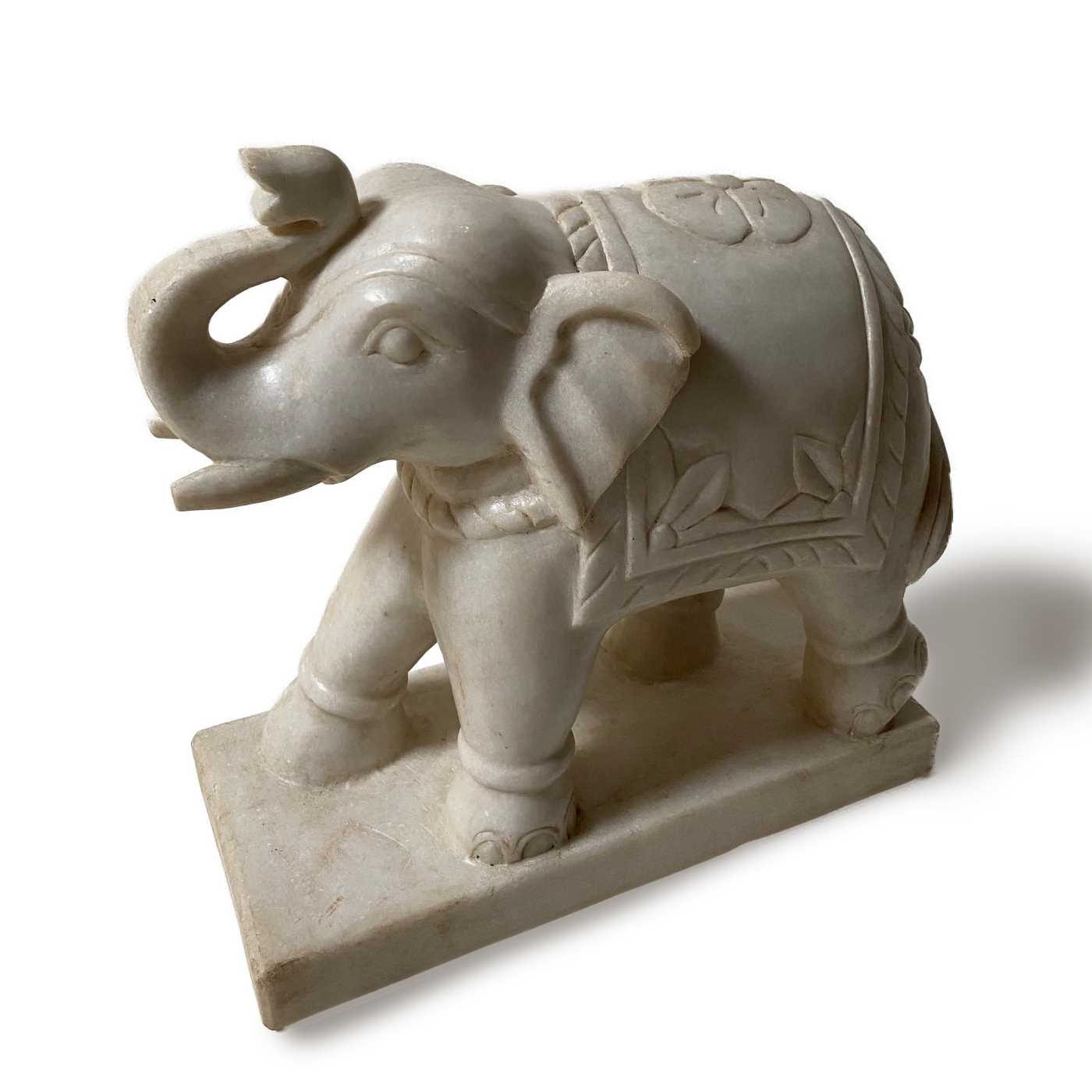 Floral Marble Elephant