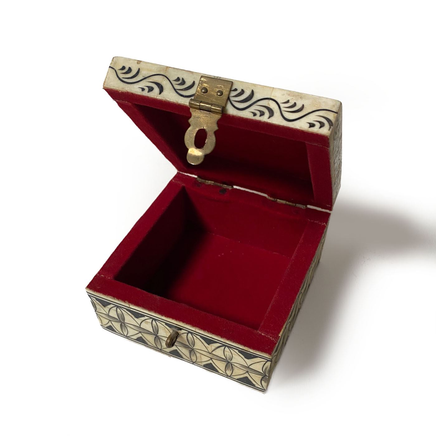 Square Painted Bone Box