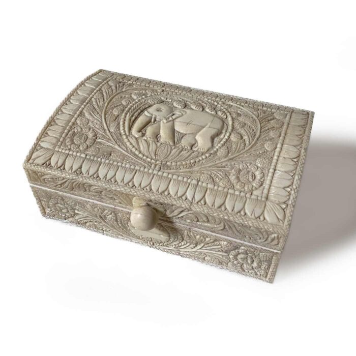Carved Elephant Box