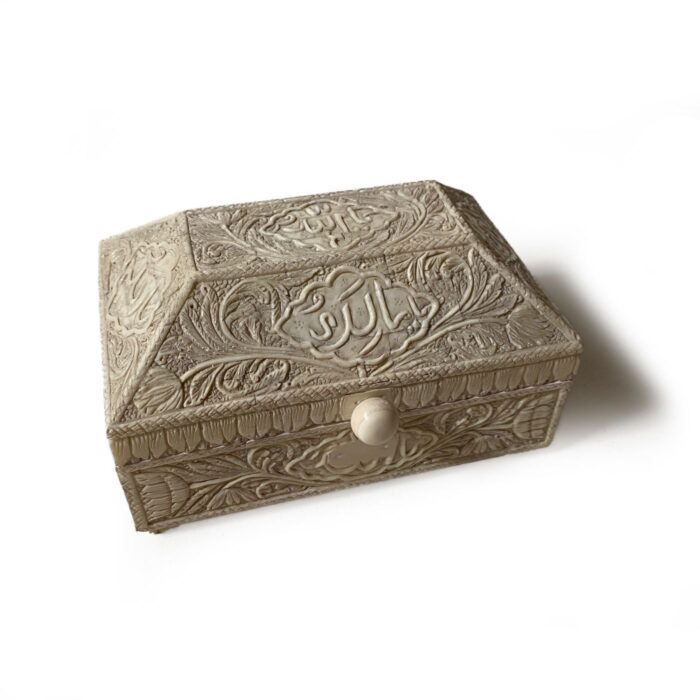Carved Floral Bone Box