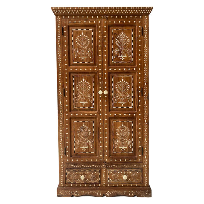 Print Block Bone Inlay Armoire
