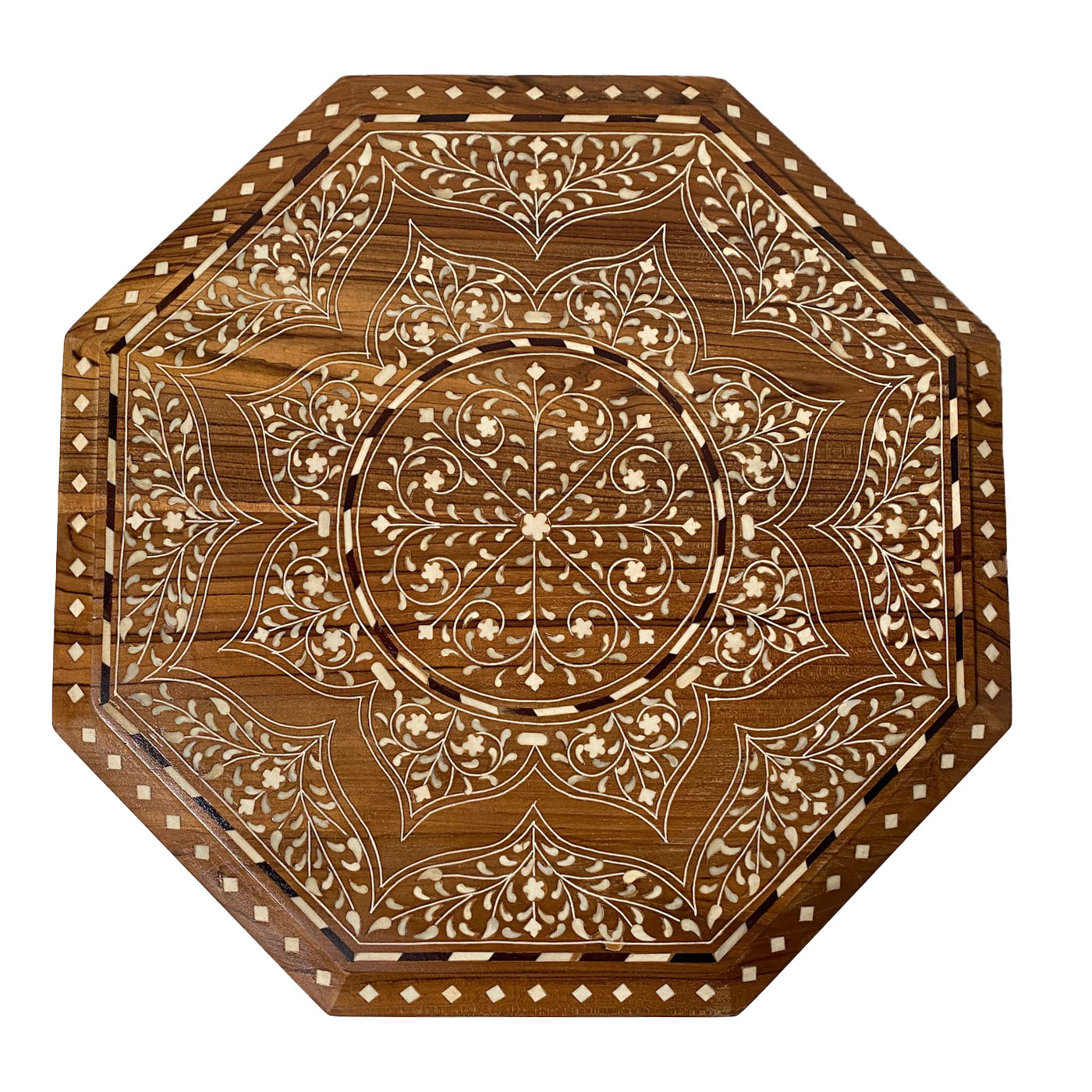 Inlay Octagonal Table, 18”