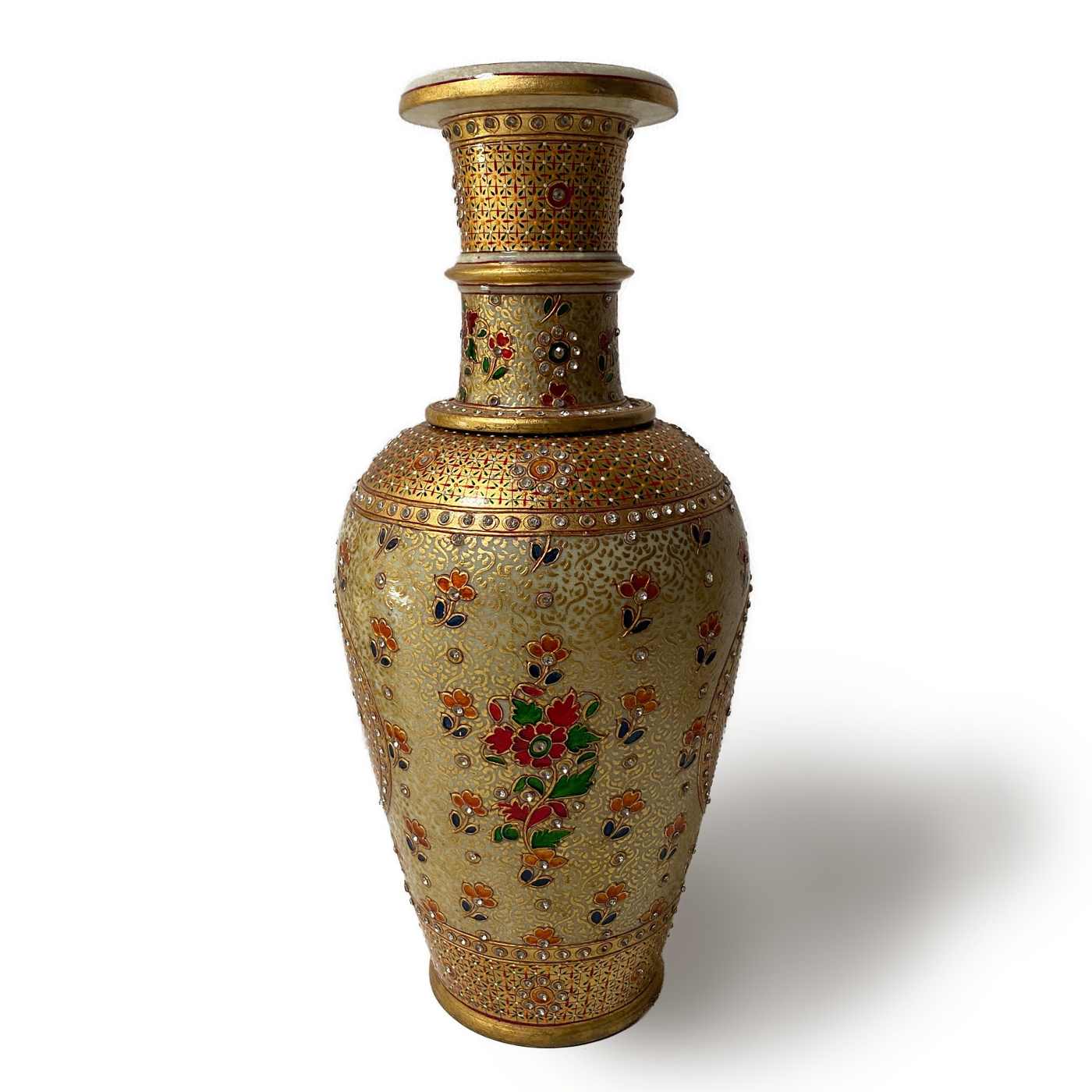 Floral Painted Marble Vase C