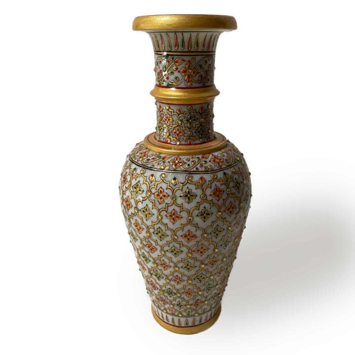 Quatrefoil Painted Marble Vase 132