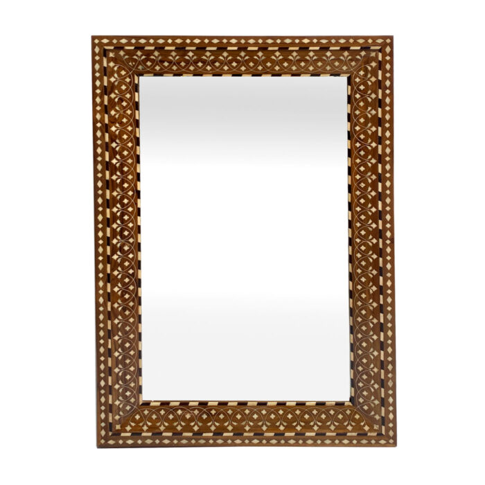 A small bone inlay rectangular shaped mirror from the favorite design shop AOI Home.