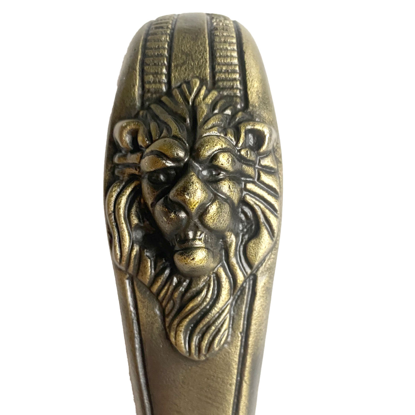 A regal door handle made from brass from the popular design store AOI Home.