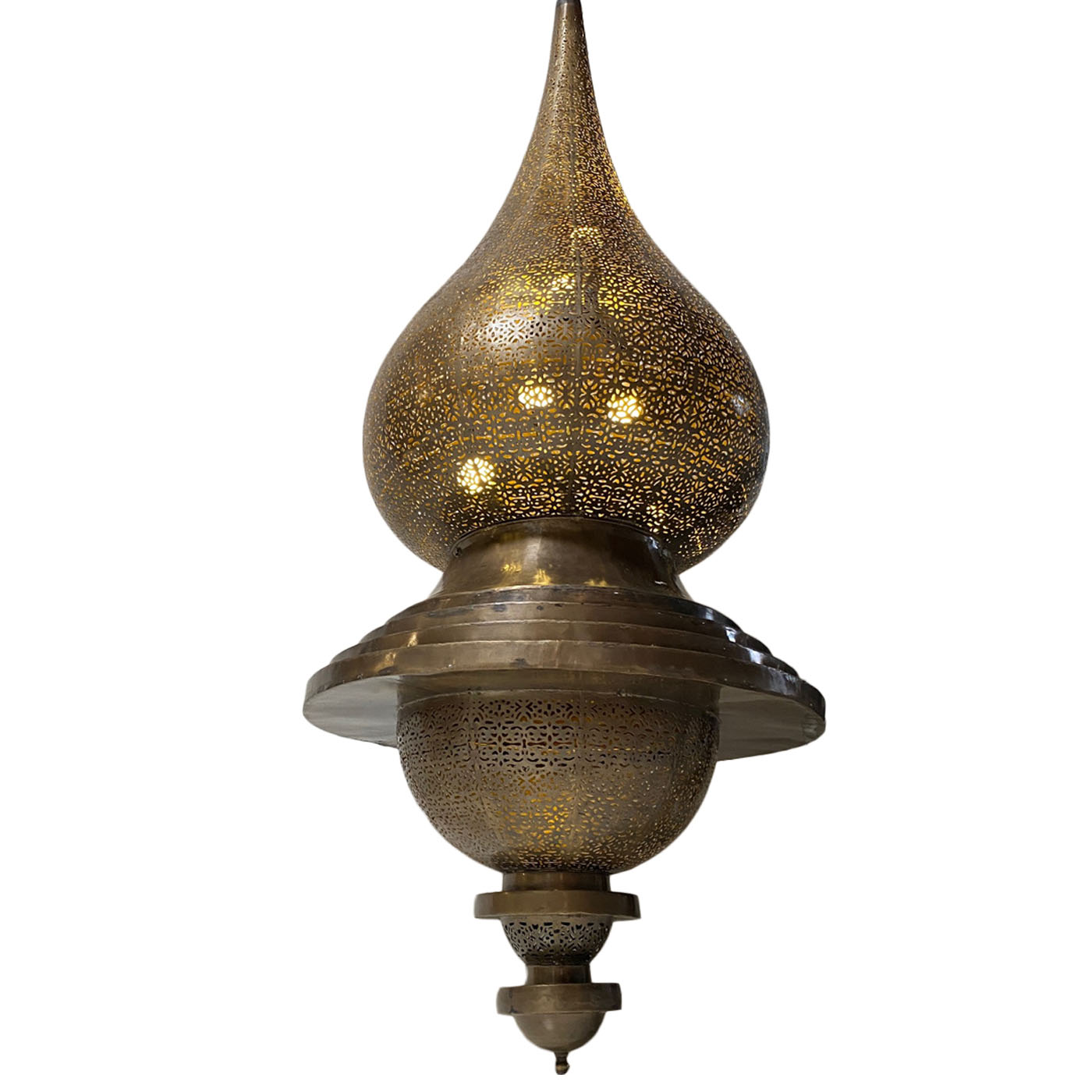 Bulb-shaped Lantern, Dark Finish